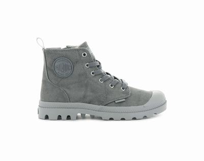 Botas Palladium PAMPA ZIP DESERTWASH Mujer Gris Oscuro | Costa Rica-73620